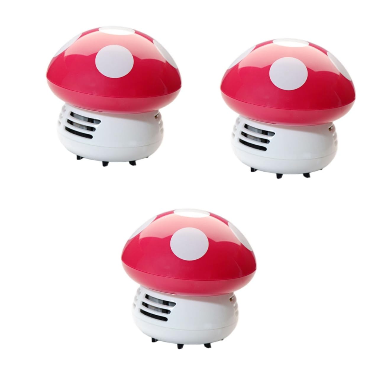 PRETYZOOM 3pezzi Mini Aspirapolvere Portatile Ricaricabile Usb Per Scrivania Pulitore e Silenzioso e Rosa
