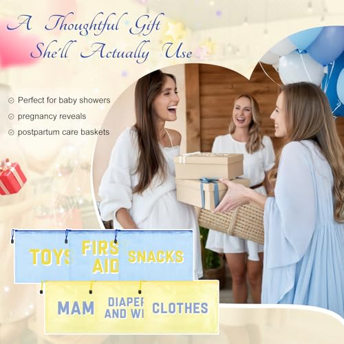 Image of 6pcs Hospital Diaper Bag Organizing Pouches for Labor and Delivery, Maternity Essentials Diaper Bag Organizer for Mommy Travel - Blue /Yellow