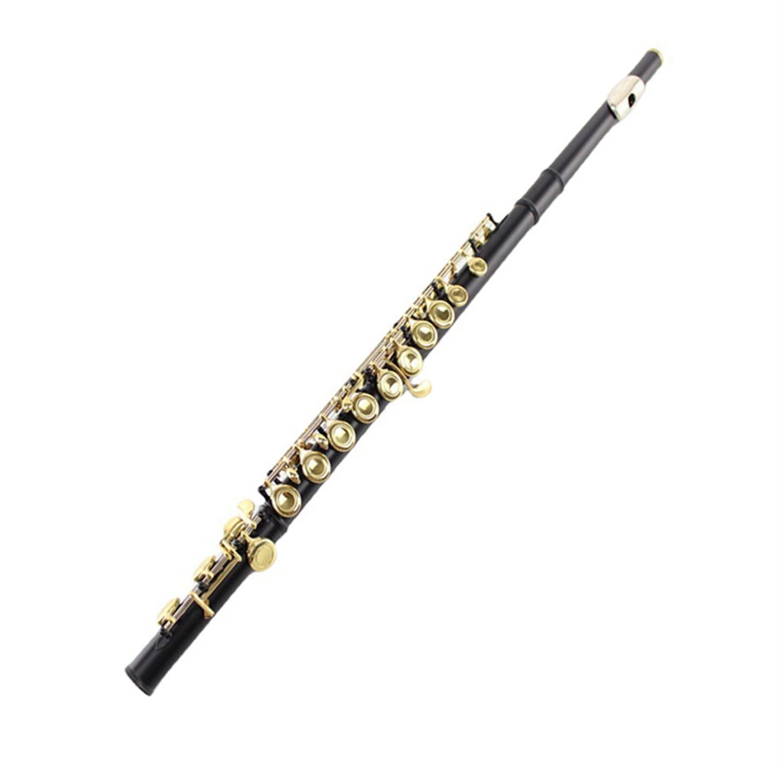 Flauto Traverso A 16 Fori Con Chiave In Si E Chiave In Mi In Rame Bianco Nero