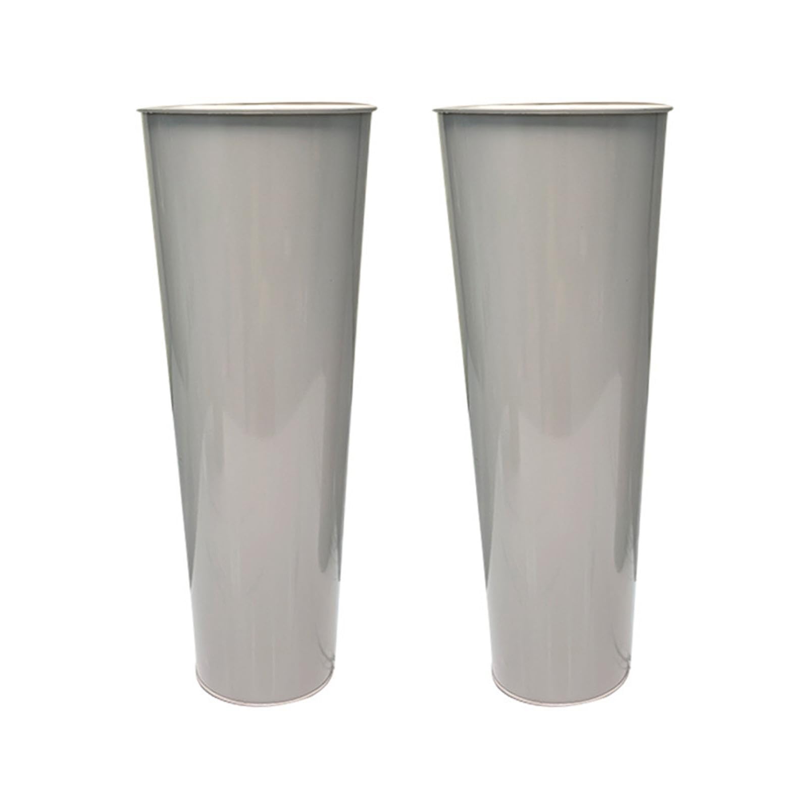 2Pcs Large Metal Vases Farmhouse French Flower Bucket Vases for Cut Flower Wedding Table Centerpiece Home Decorations Metal for Centerpieces