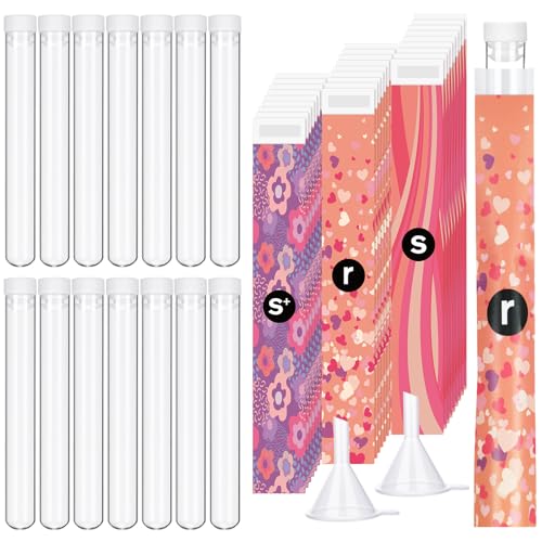 Copkim 38 Pcs Tampon Tube Set Included Plastic Travel Tube Containers for Women Tampon Reusable Wrappers for Festivals Cruises Sports Events Concert(Rainbow Style)
