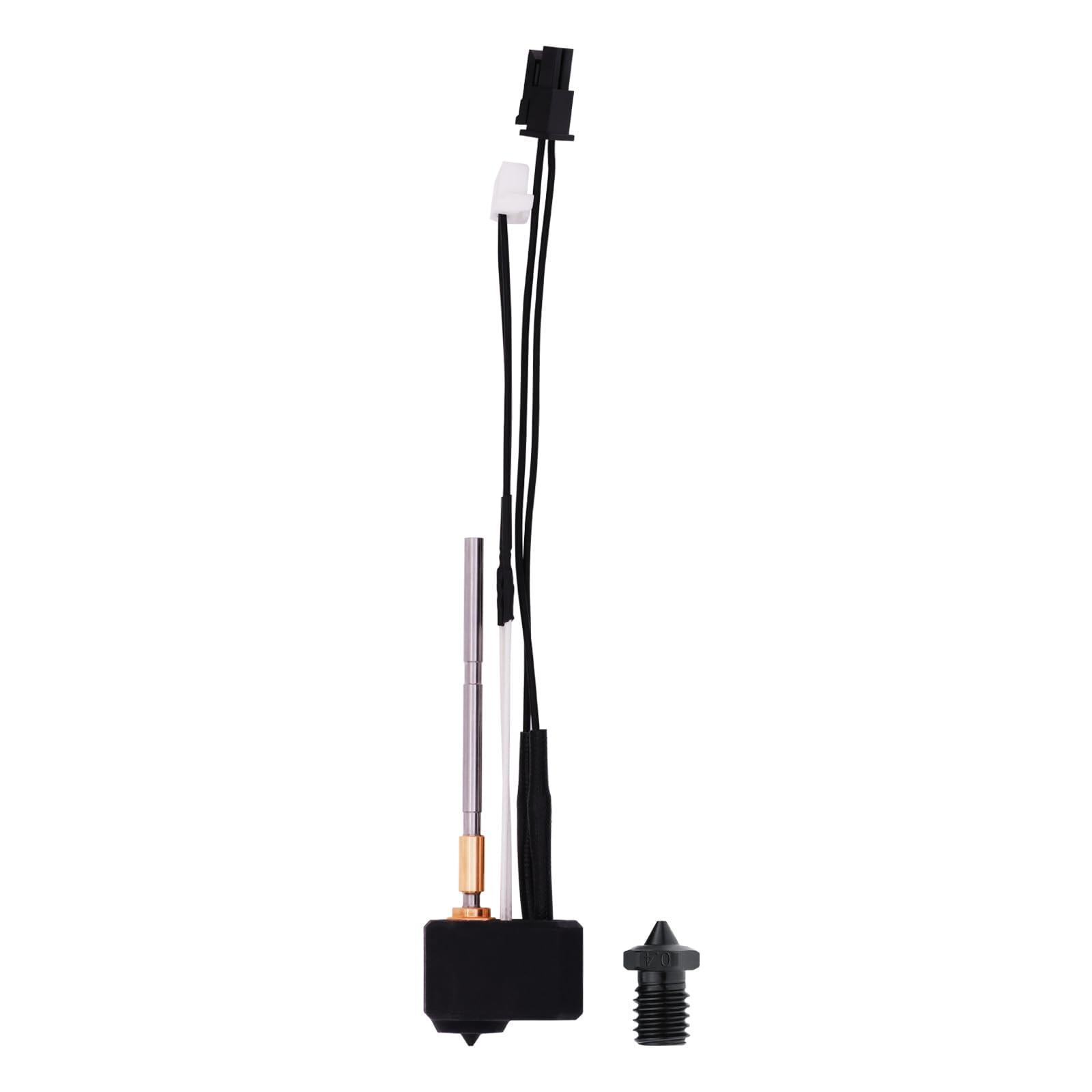 Zestaw Hotend do Prusa MK4/XL, 3D drukarka 24V 40W Zestaw Hot End z miedzianym rurami tytanowymi, aluminiowym blokiem grzejnym z podzielonym gardłem i dodatkową twardą dyszą 0.4mm dla MK4, MK4 XL