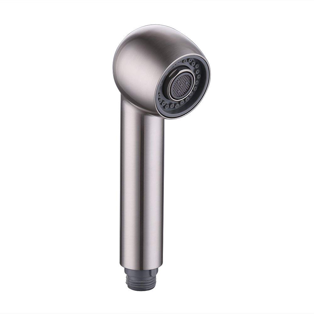 WIQUYBML Replacement Sprayer Pull Out Spray Head for Kitchen Sink Pull-Down Faucet Tap 2-Function Stream Aerated Flow Brushed Nickel