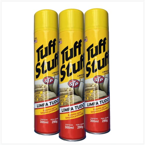 Kit 3 Limpeza Tuff Stuff Espuma Magica de limpeza Bancos Carpetes Painéis Tapetes
