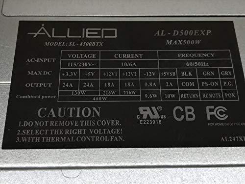 Fuente de alimentación ATX12V 500W con ventilador 120mm miniatura 1