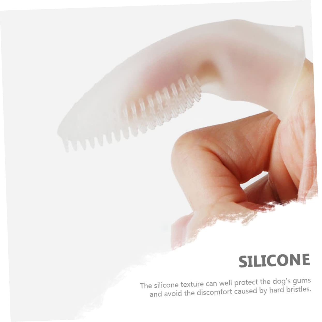 4 Pz spazzolino da denti per la pulizia del cane animale domestico orale strumento per la cura dei denti del cane spazzolino spazzolino da denti da Gel di silice bianca