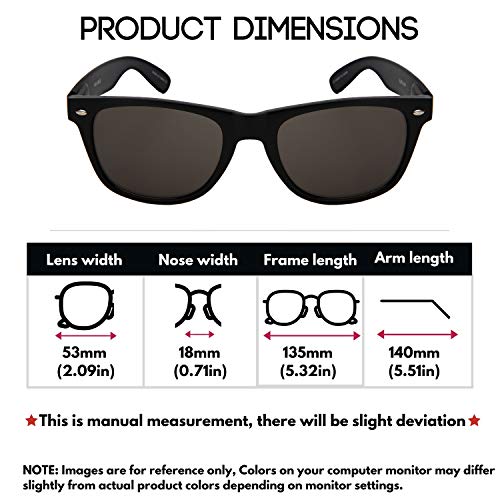 Classic Vintage Horn Rimmed Sunglasses For Men Women 12-Pack4