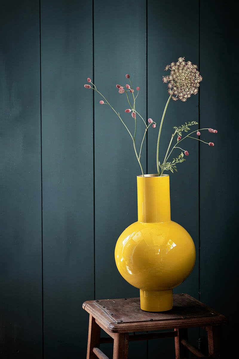 Pip Studio Vase Metal medium ockergelb 24 x 40 cm