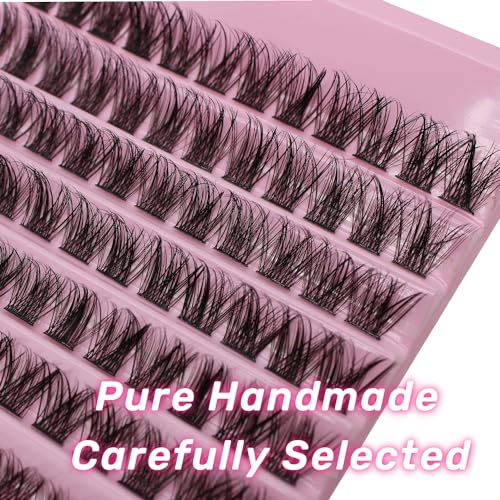 Selawasty 120pcs Lash Clusters DIY Eyelash Extensions Clusters Lashes D Curl Individual Lashes Eyelash Cluster Extensions Wispy Lashes Cluster DIY at Home (S10-D-8-16MIX) - Image 4