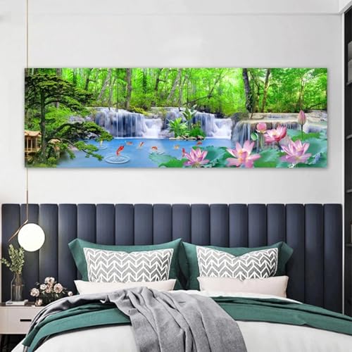 Images murales cascade et couple de cygnes pour un foyer chaleureux