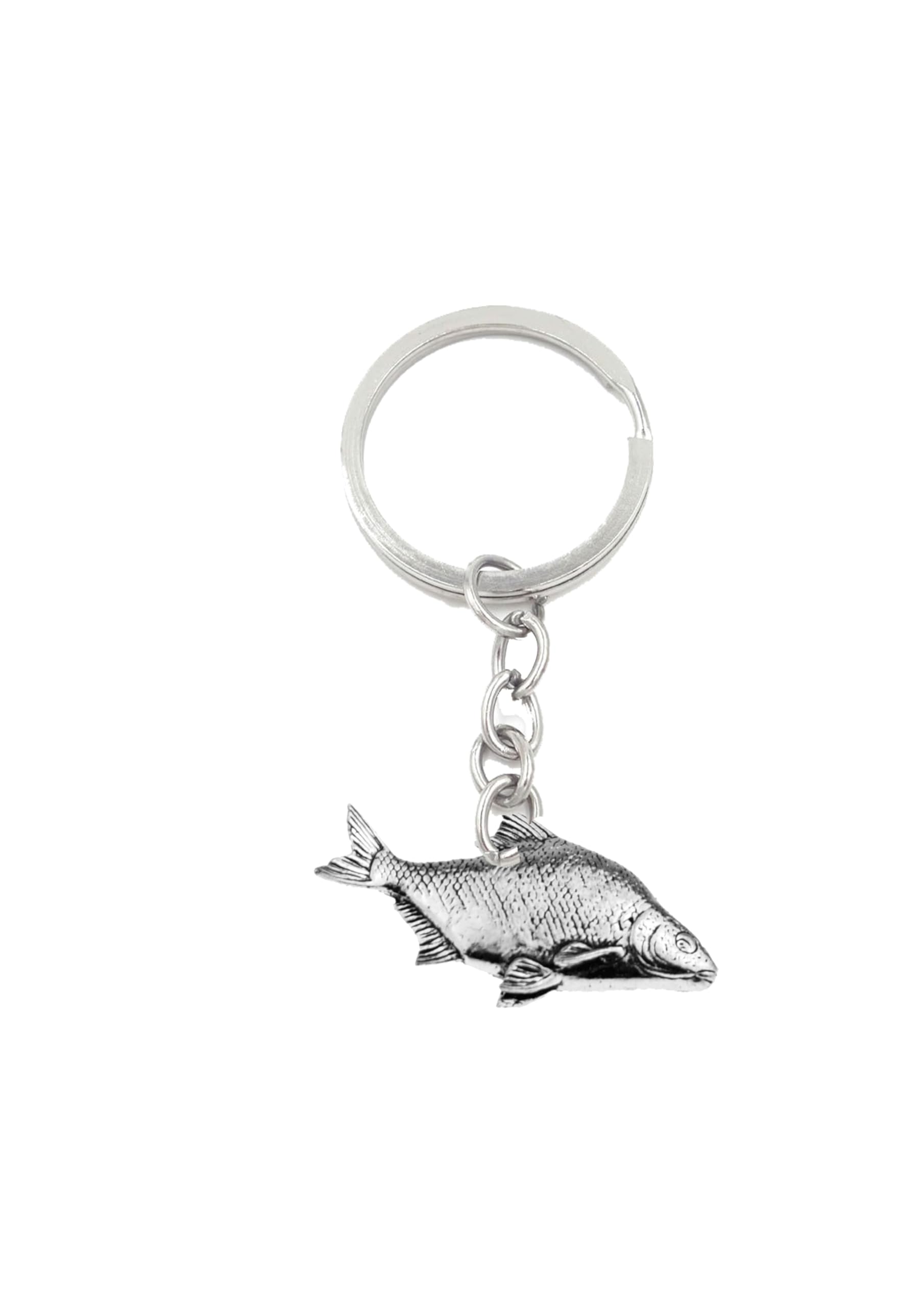 F31 Bream made of fine English Pewter on a split ring key-ring Handmade with prideindetails gift packed handmade in sheffield