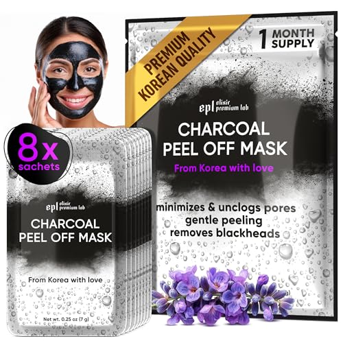 Korean Activated Charcoal Face Mask Peel Off - Blackhead Remover ...