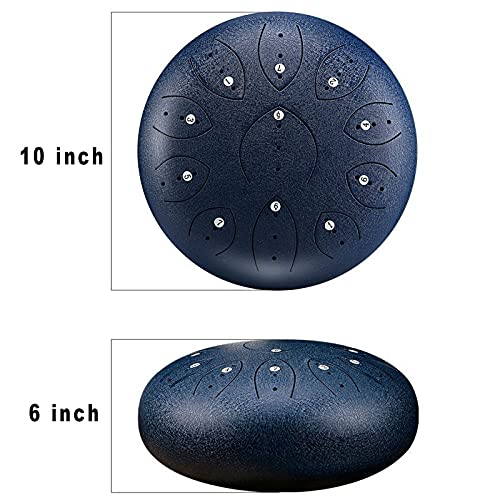 Steel Tongue Drum 11 Notas 10 Pulgadas Red miniatura 2