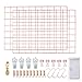 LOYONAL Gitter Foto Wandgitter Rosegold - Pinnwand Gitter Wand - Metallgitter Deko Wand - 2er Set Multifunktionaler Memoboard Gitter Gold 42 × 31 Zentimeter