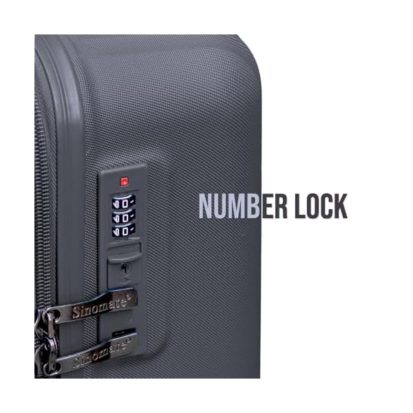 ORIYANA-Lightweight-ABS-Luggage-Bag-Set-2-Piece-Hardside-Spinner-Suitcase-Medium-Size-Checked-and-Cabin-Size-Dark-Grey-2-Piece-Set-2024-inch ORIYANA Lightweight ABS Luggage Bag Set, 2 Piece Hardside Spinner Suitcase, Medium Size Checked and Cabin Size (Dark Grey, 2 Piece Set (20+24 inch))