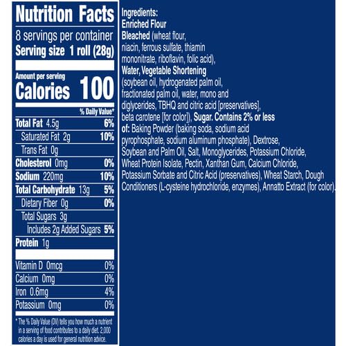 Miniatura 2 de Pillsbury Crescent Rolls, masa de pastelería enlatada refrigerada original, 8 rollos, 8 onzas