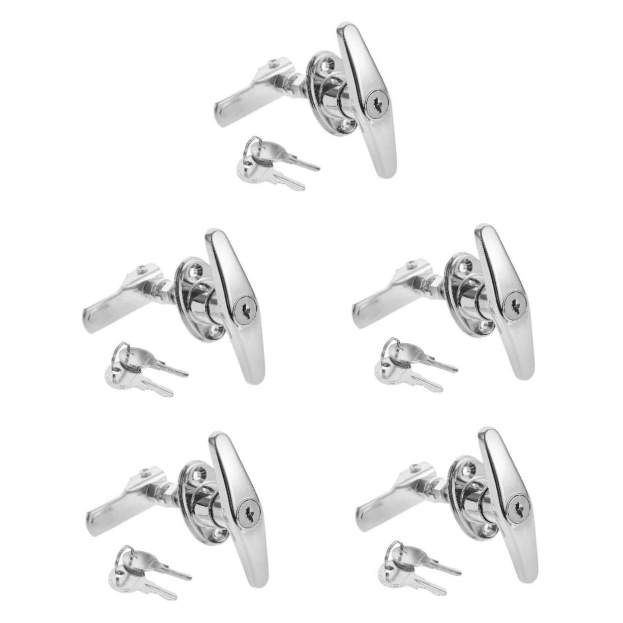 Operitacx 5 Ensembles Serrure de poignée de porte d'armoire électrique Serrure de boîte à outils de cabinet en zinc s de tiroir de bureau s de boîte aux lettres