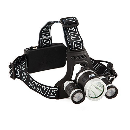 MoveU T5000 Outdoors 5000 Lumen CREE XM-L T6 Rechargeable LED Camping, Running, Cycling