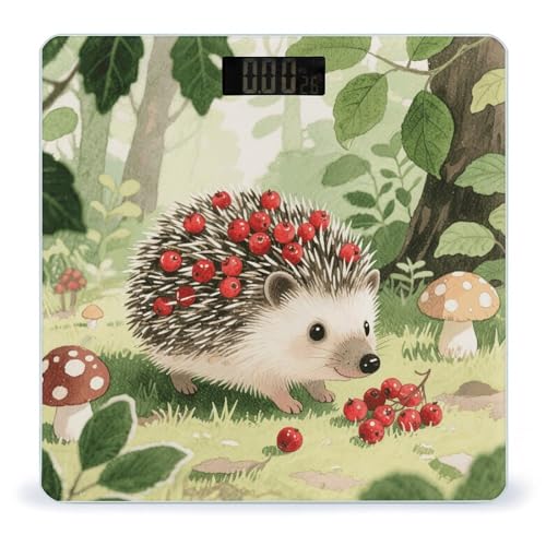 Báscula digital de baño Berry con pantalla LED y vidrio templado