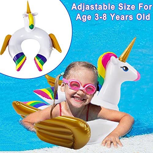 Igeekid Pool Float For Kids Unicorn Swim Floats For Toddlers Age 3-8 Years Inflatable Floaties Unicorn Swimming Ring Ride On Party Toys For Girls Boys Summer Beach Supplies #TOP5