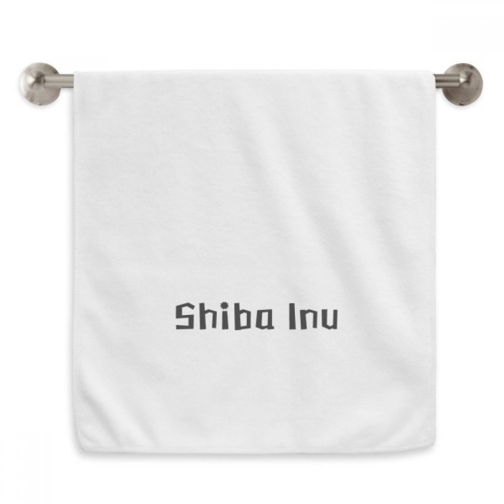 Serviette Shiba Inu débarbouillette blanche 13x29 pouces douce