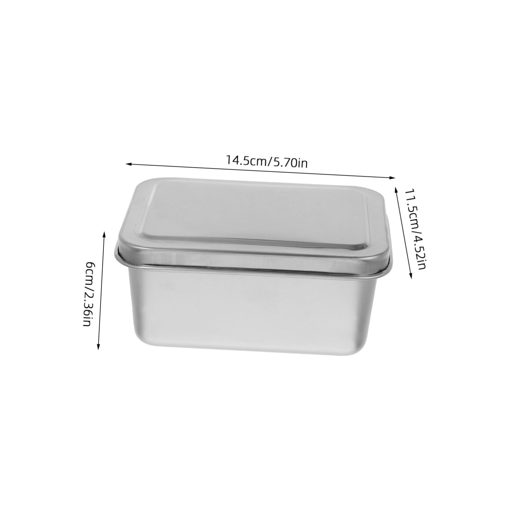 KICHOUSE 2Pcs Stainless Steel Baking Tray with Lid Reusable Food Storage Container for Kitchen Rectangular Oven Bakeware for Baking Cakes Chicken and Vegetables Versatile