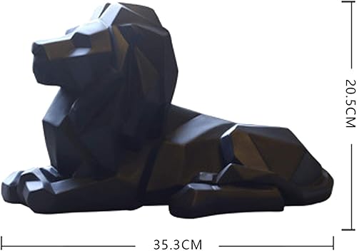 Miniatura 2 de Abstracto León Estatuas Mano Anhelada Animal Escultura De Resina Decoración Moderna Del Hogar Blanco