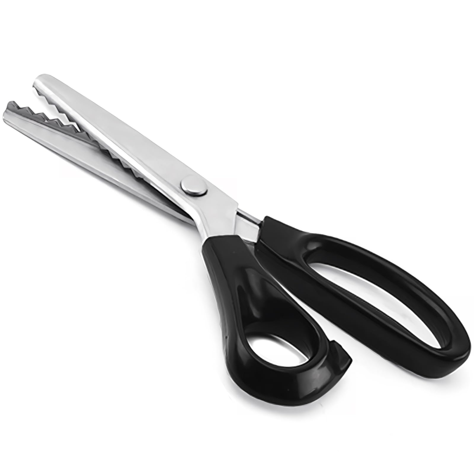 Samcos Pinking Scissors, Stainless Steel, Jagged Scissors, Craft Scissors, Easy Grip, Sharp, Sewing, Handicraft, Wrapping, Tailoring Tool (Triangle Jagged 7mm) : Hobbies