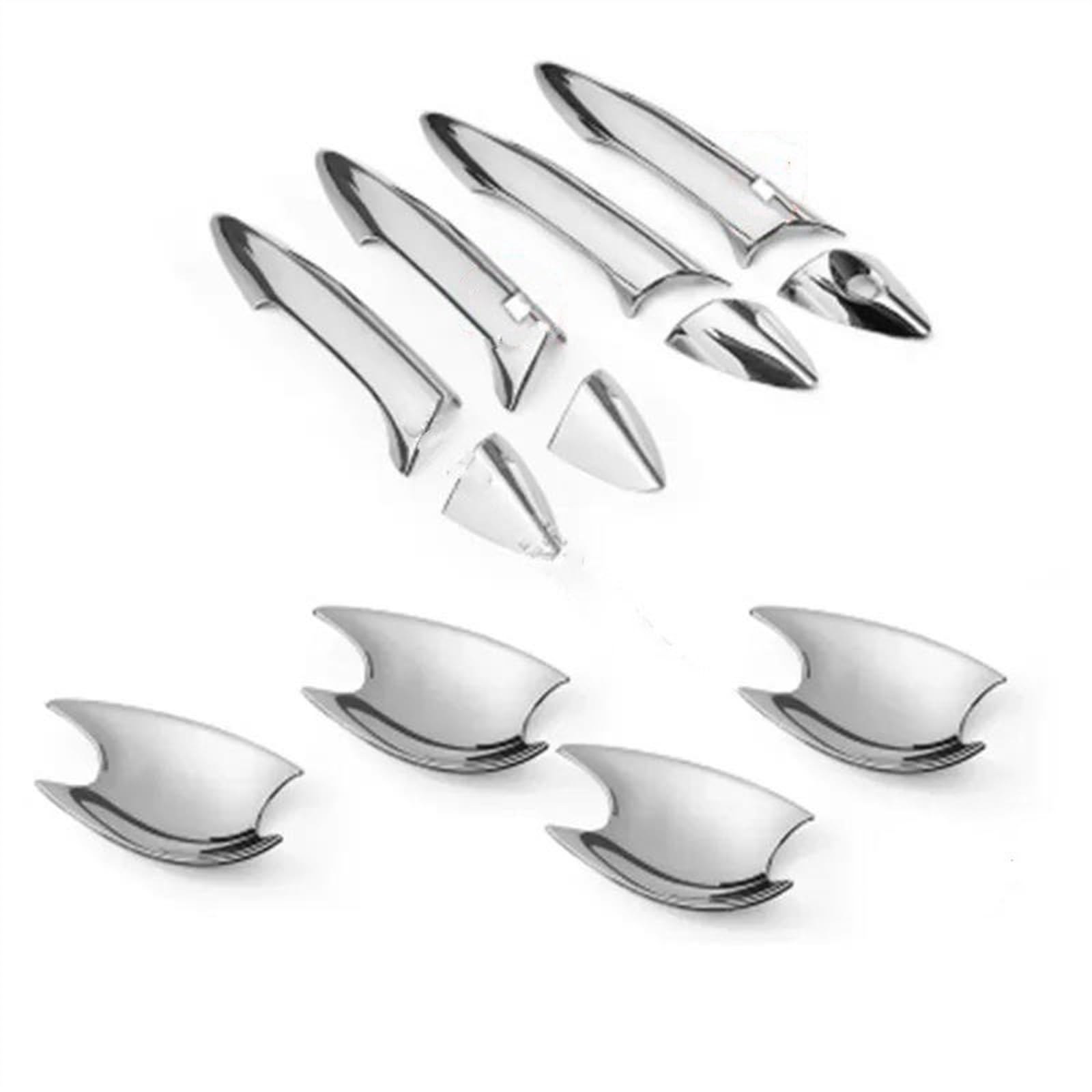 SLIMES Car Door Handle Cover Exterior Trim Decoration Accessories ABS for Hyundai for Elantra 2011 2012-2016 Protection(Chrome 4)