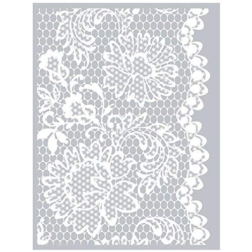 Graine Créative Pochoir pâte polymère Dentelle Florale 11,4 x 15,3 cm