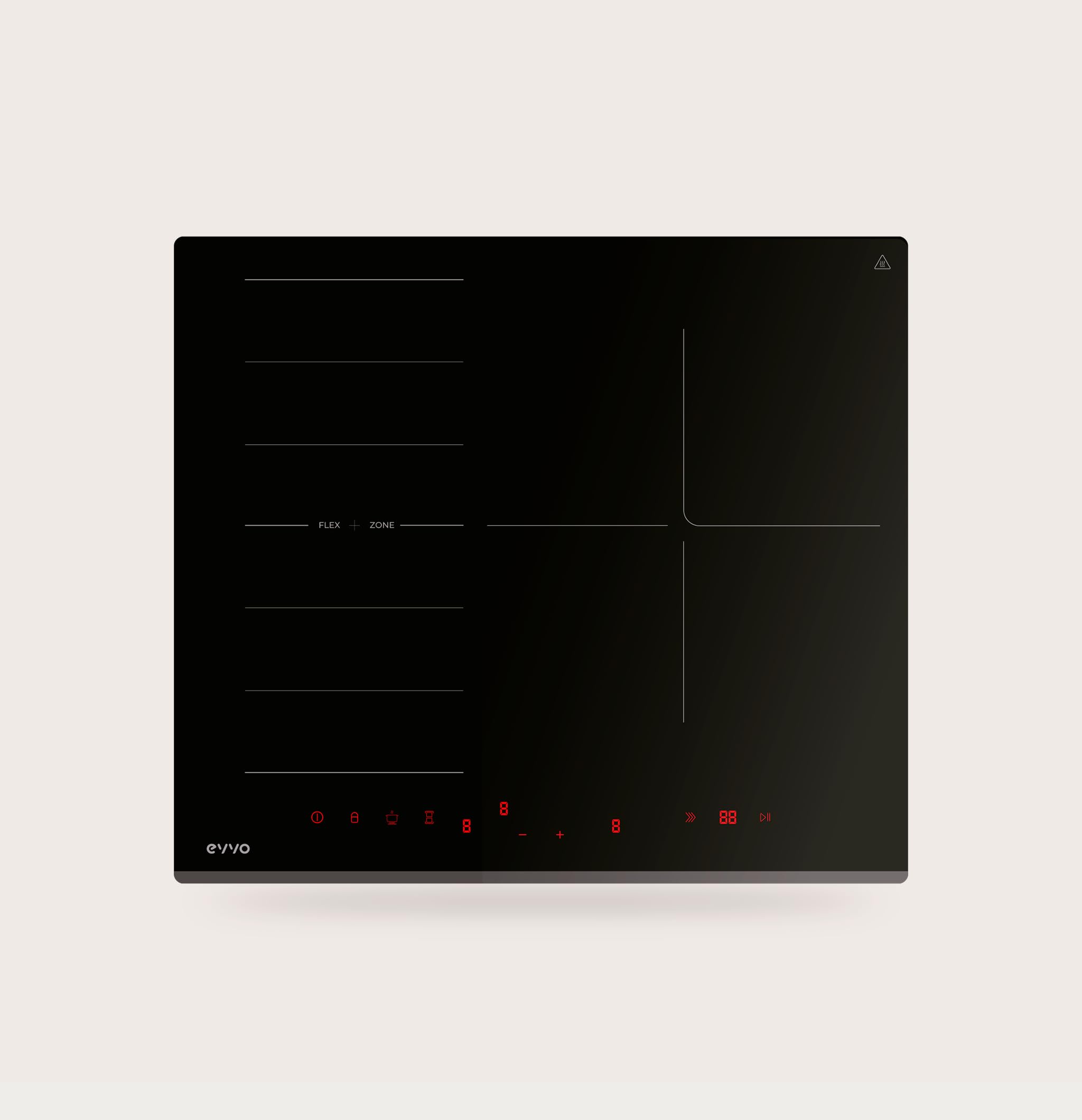 Placa de Inducción V68 TotalFlex 60 cm – Vitrocerámica Inducción con 3 Zonas, 2 Zonas Flex + Zona Flex Central 40 cm, Ideal Paelleras, Cocina Eléctrica - 3