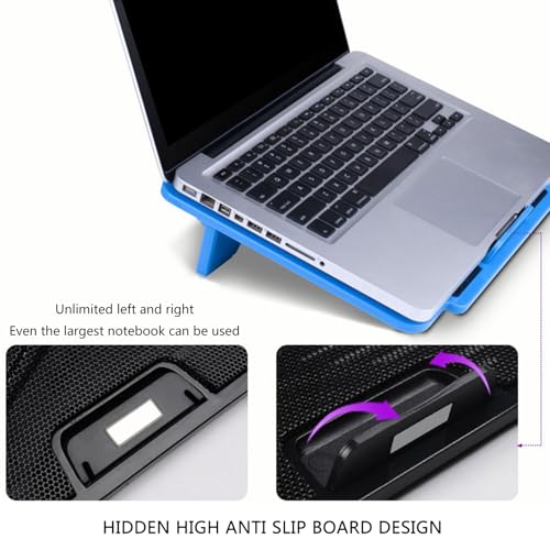 Base enfriadora ajustable para laptop con luces LED miniatura 2