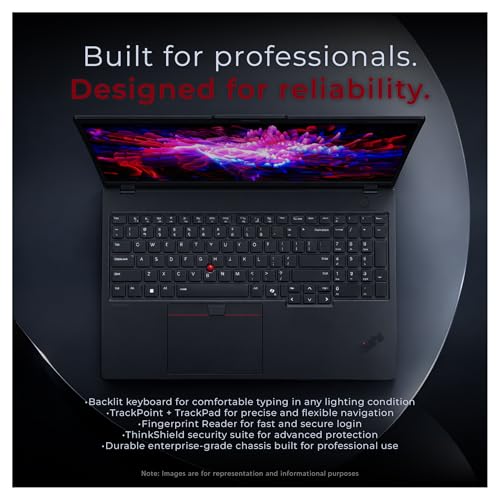 Image of Lenovo ThinkPad P16 Gen 3 Mobil Workstation, Intel Ultra 7-255HX, 64 GB DDR5 RAM, 1 TB PCIe SSD, 16 inch WQUXGA (3840x2400), Nvidia RTX Pro 2000, Backlit Keyboard, W11 Pro, Black + Traix Mousepad