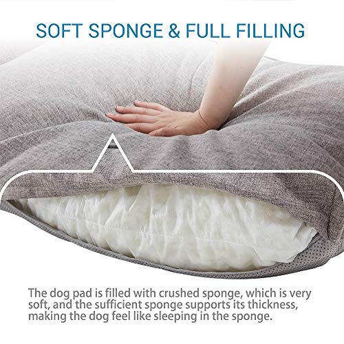 Bdeus 50 X 36 X 6.5In Orthopedic Dog Beds For Large Dogs Clearance Super Thick & Comfortable Pet Bed With Pillow, Washable Cover And Anti-Slip Bottom #TOP3