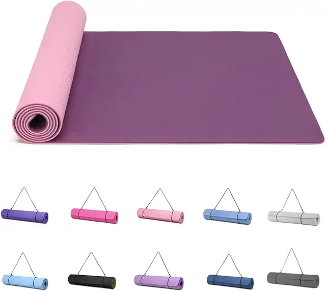 Gute Nacht Yogamatte für Frauen - Rutschfeste TPE Matte 6mm/10mm mit Tragegurt