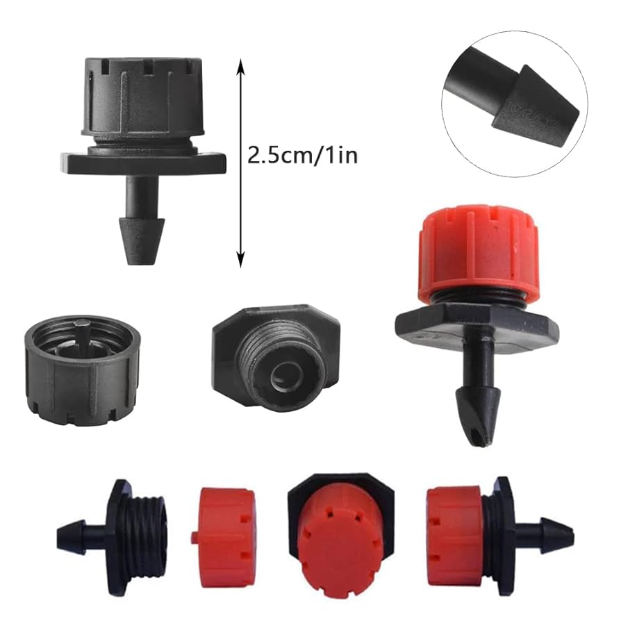 Hydrogarden 40pcs Adjustable Drip Emitters Water Irrigation Drippers 360 Degree Water Flow Drip Irrigation System For Vegetable Garden Garden Greenhousedrip Irrigation