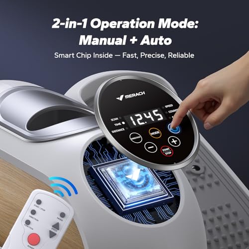 MERACH Under Desk Elliptical Exercise Machine, Ellipse Leg Exerciser as Seen on Tv for Seniors with 12 Adjustable Speeds & Remoter, Quiet Portable Seated Pedal Exerciser Fully Assembled4