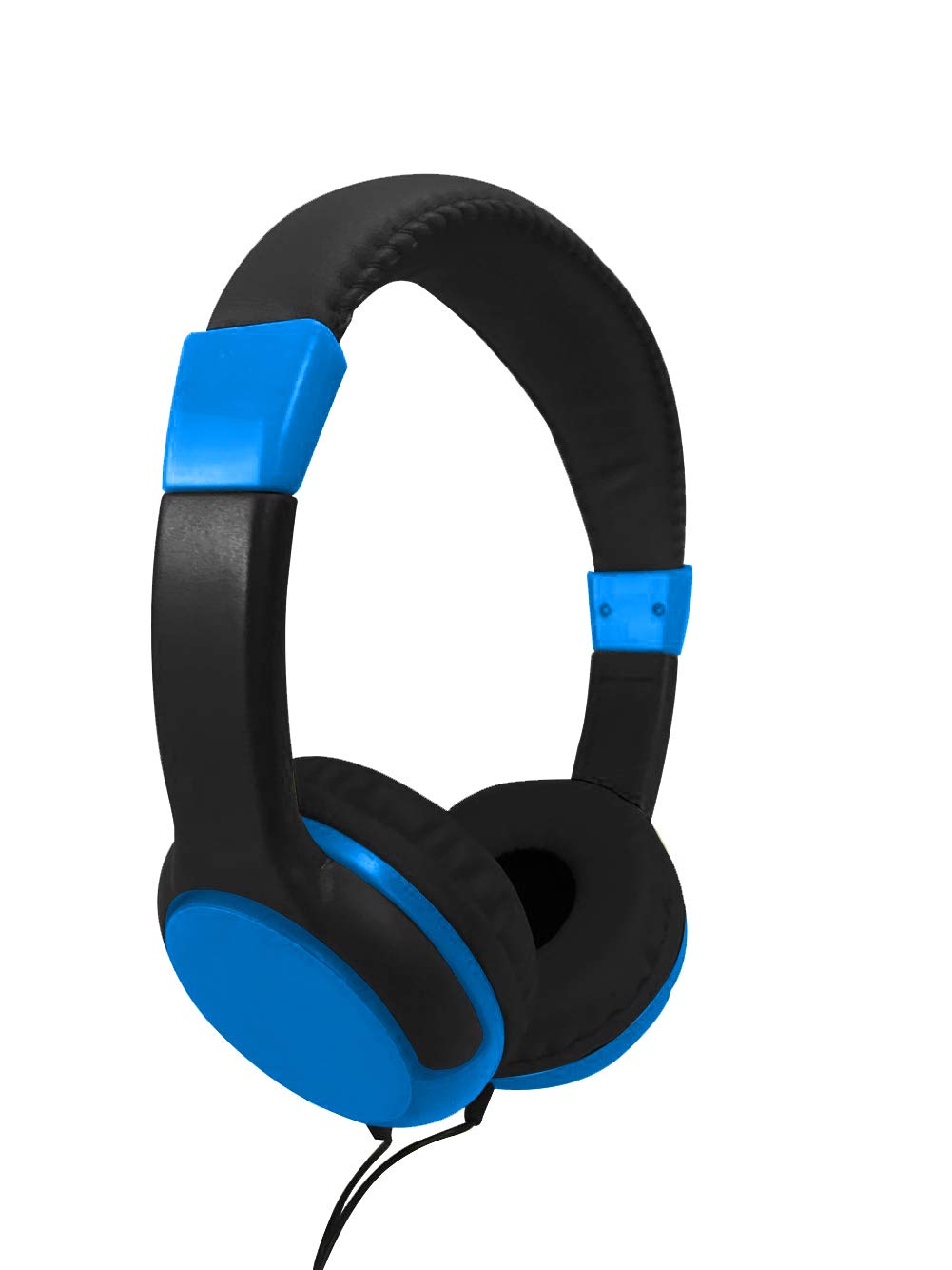 Gabba Goods Safe Sounds Volume Limited Kids Headphones, 85 Decibel Over Ear Headphones (Blue)