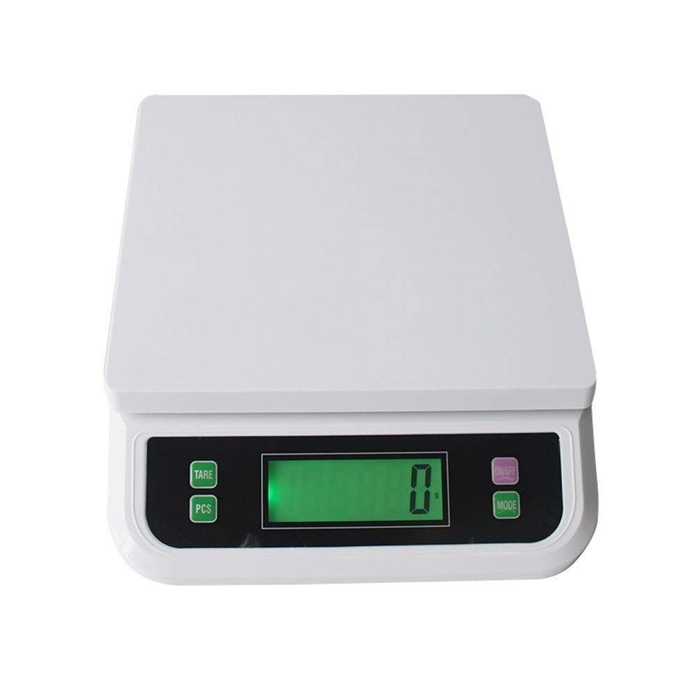 Elektroniczna waga kuchenna 30kg/1g, cyfrowa waga spożywcza, domowe gotowanie, ważenie owoców, waga wielofunkcyjna (Bianco)