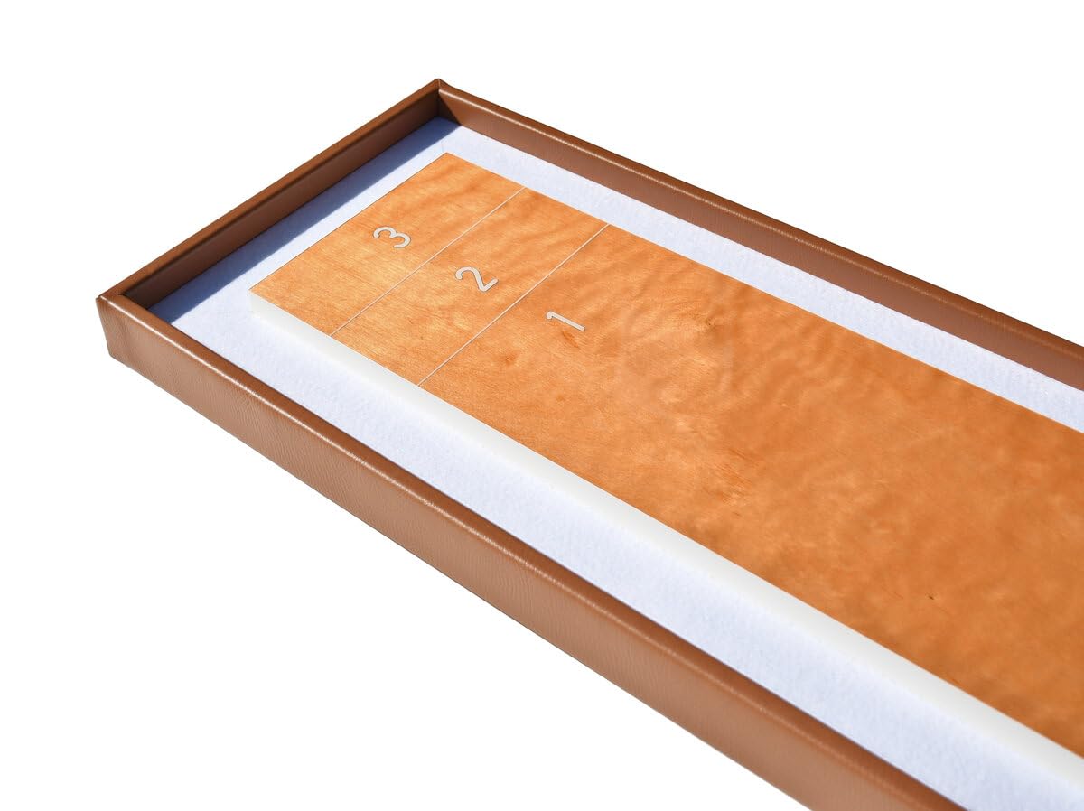 Masters Table Shuffleboard - Steamed Beech with Cognac Rim