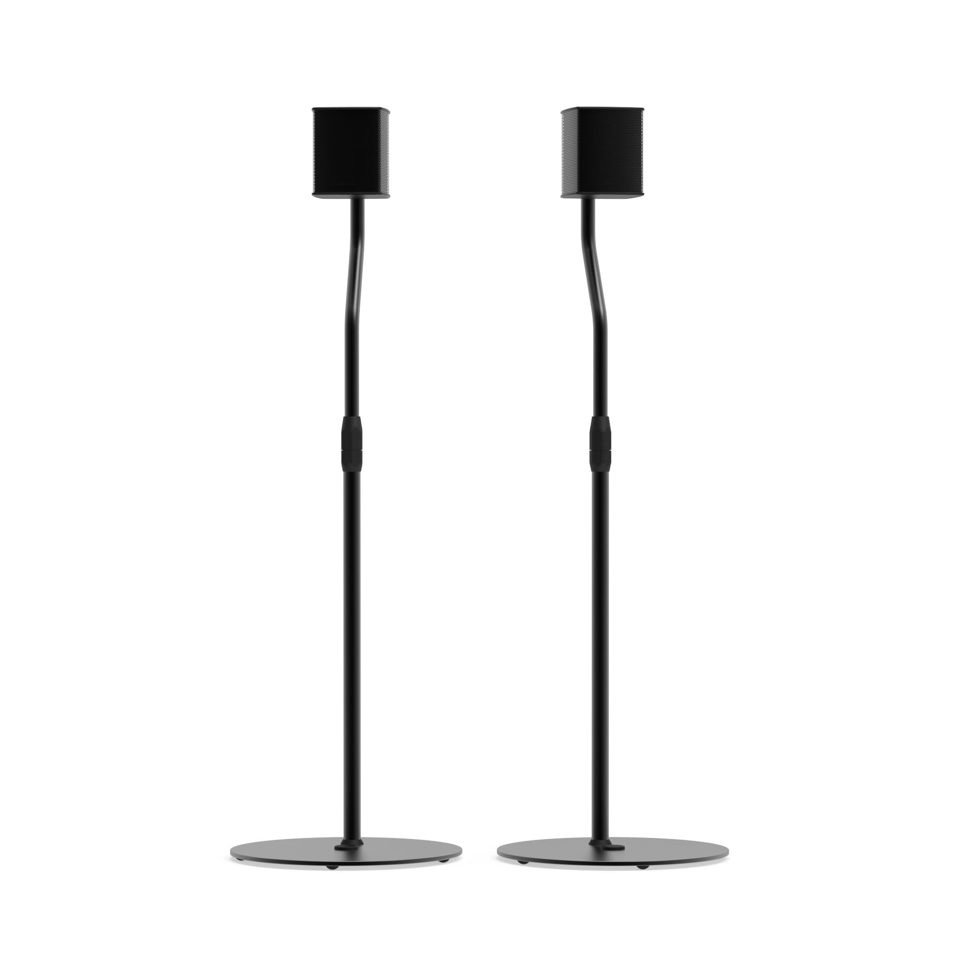 Kanto SLH Universal Height Adjustable Speaker Stands for Satellites up to 4 kg | Pair | Black