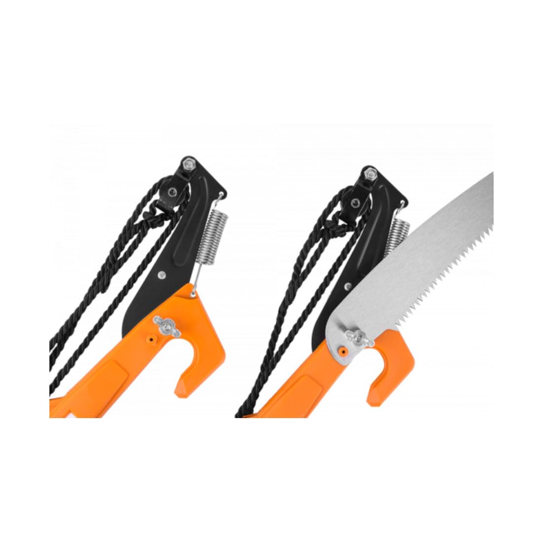 BRADAS - KT-V1521-375, Svettatoio con Segaccio professionale e manico regolabile 155-375 cm, allungabile per potatura, sega multiuso per potature a mano. Lunghezza lama 23 cm, asola 26 mm.
