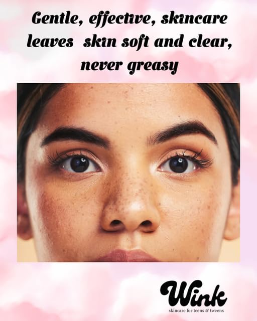 Wink Skin Care Kit for Teens | Plant-Based Facial Kit for Girls & Tweens, 4-Piece Set with Milk Cleanser, Rose Petal Toner, Face Fruit Serum & SPF Moisturizer, Mom-Approved Essential Kit for Young - Image 6