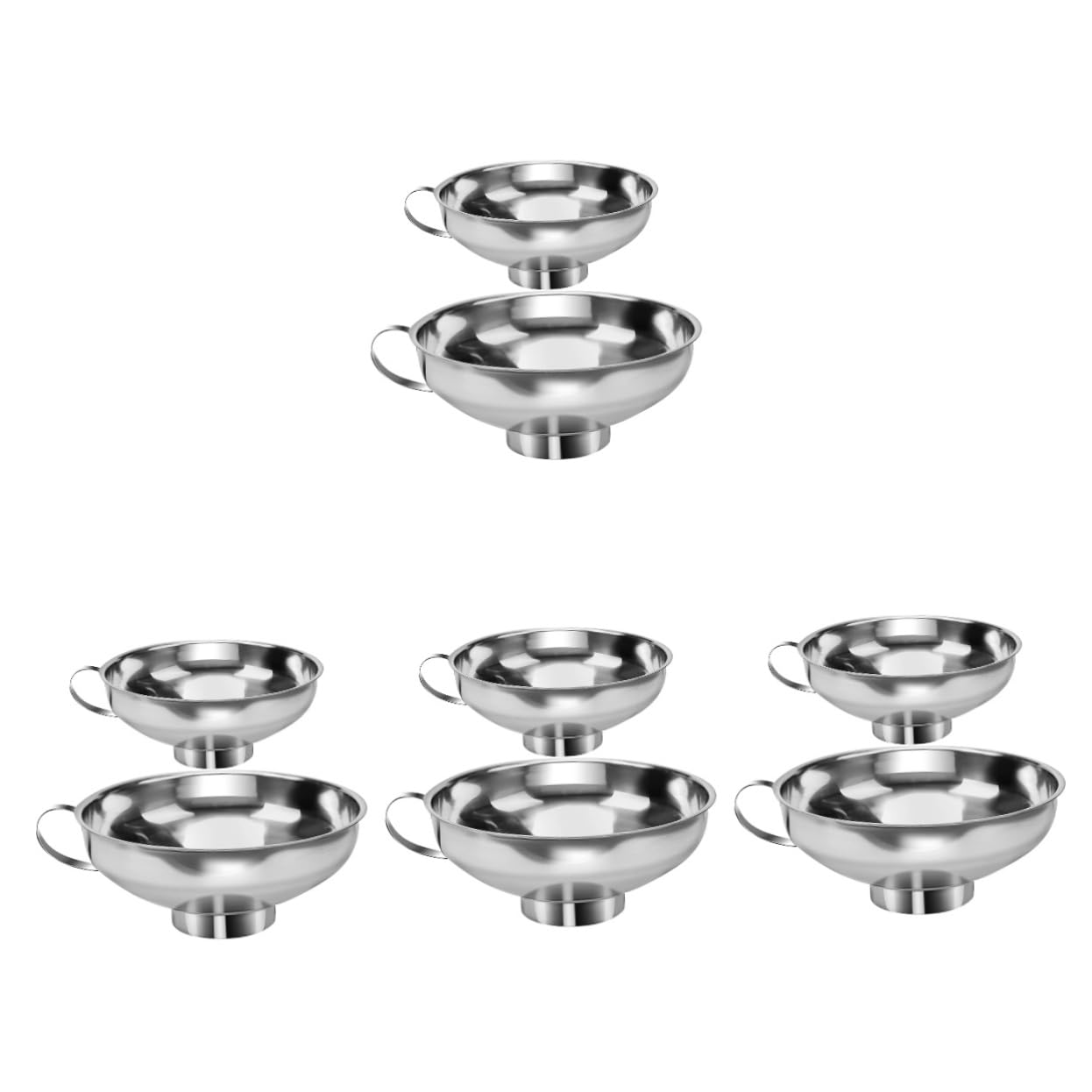 Amosfun 8pezzi Imbuto Inossidabile Per Imbuto Versatile Per Trasferimento Liquidi e Canning Per Marmellate e Condimenti