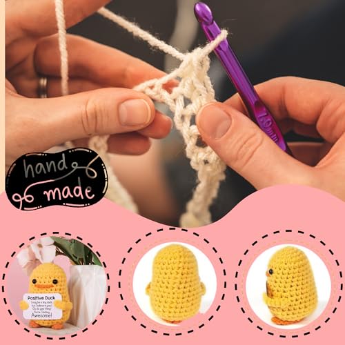 Image of Cute Emotional Support Crochet Toys Handmade Gifts with Message for Women Men Friends Coworkers, Birthday Christmas Valentine's Gift (Family Pack 2)