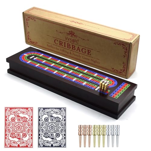 Juego de Mesa Cribbage de Madera con Tablero y Cartas miniatura 1