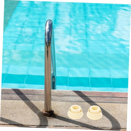 2 piezas tapones y protectores de goma para escalera de piscina miniatura 4