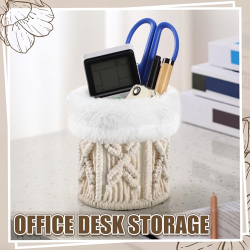 Image of Geelin 2 Pcs Glasses Holder for Nightstand Eyeglass Stand Boho Fuzzy Decor for Office Desk Organizer Bedside