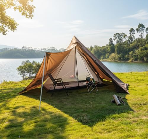 Carpa para camping 2 personas con estufa y impermeable miniatura 4
