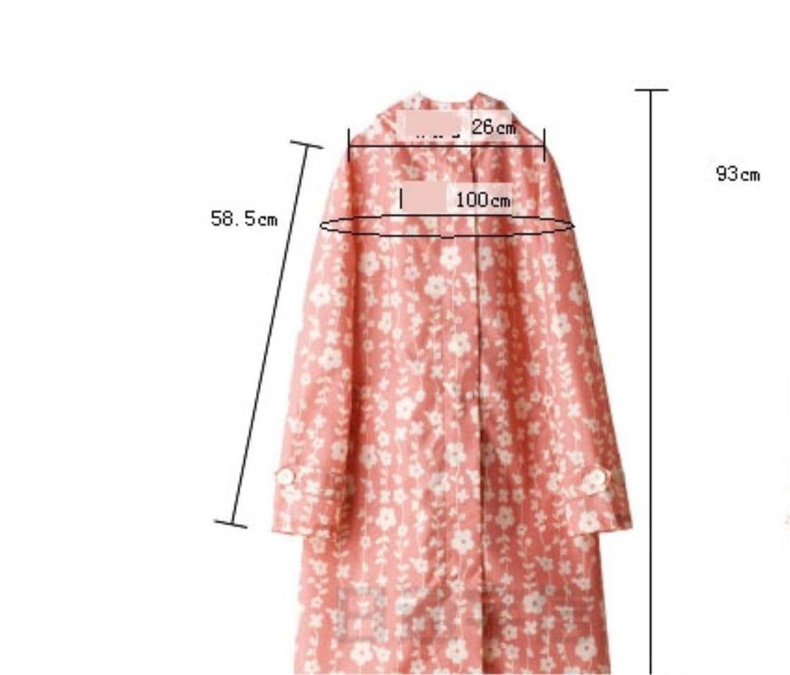 Chubasquero Poncho Ligero De Flores para Mujer, Impermeable Largo para Mujer, Impermeable para Exteriores para Adultos Ponchos De Lluvia Impermeables